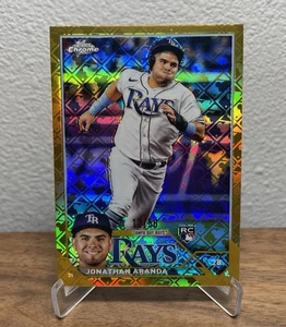 2023 Topps Chrome JONATHAN ARANDA Logofractor Gold Rookie /50 (RC) #18 RAYS - Bild 1 von 2
