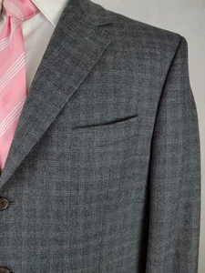 Ralph Lauren Blazer Herren 44R grau weich Tweed Sport Mantel Jacke kariert kariert 3bttn - Bild 1 von 16