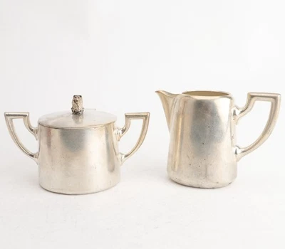 The Ritz Carlton Hotel Conjunto Prata de Creamer e Sugar Bowl por Gebruder Hepp - Imagem 1 de 4