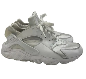 Nike Air Huarache Triple White Pure Platinum Sneakers DD1068-102 Mens Sz 11 - Picture 1 of 12