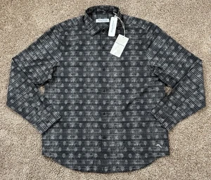 Camisa Tommy Bahama The Bahama Coast Para Hombre Mediana Abotonada Gris Niebla Elastizada NUEVA - Imagen 1 de 14