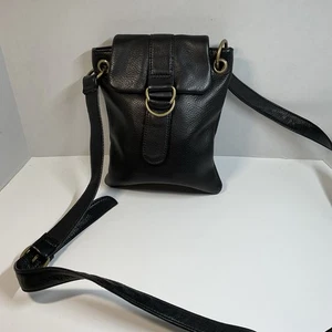 hobo international crossbody dunkelbraun Pebbled mit Messingbeschlägen - Bild 1 von 9