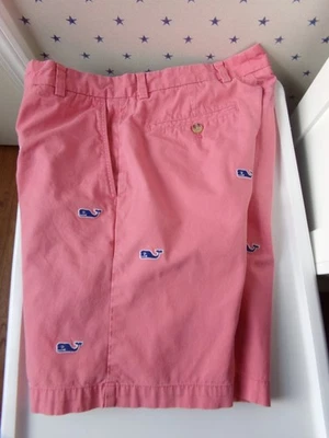 FLAW Mens VINEYARD VINES Pink Whale Shorts Size 30 Blue Pattern 100% Cotton $70 - Image 1 of 4