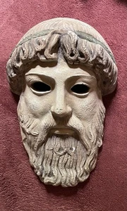 Vintage Handmade Ergani Athena Grecian Mask Of Zeus - Picture 1 of 6