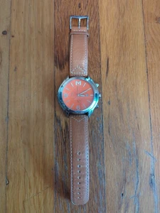 Orologio Michael Korns MK-8008 Uomo Adulto Acciaio Inox Analogico 5 ATM Arancione - Foto 1 di 3