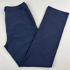 FootJoy Mens 34x32 Dark Blue Spotted Polyester Spandex Blend Golf Pants - Picture 1 of 14