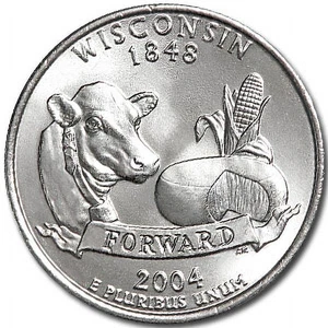 USA - 2004P - Washington ¼ $ - Wisconsin - State Issue - Picture 1 of 1