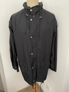 Bogner Wind & Regen Jacke Retro Gr L /52 /54 mit Kapuze Schwarz Parka - Bild 1 von 9