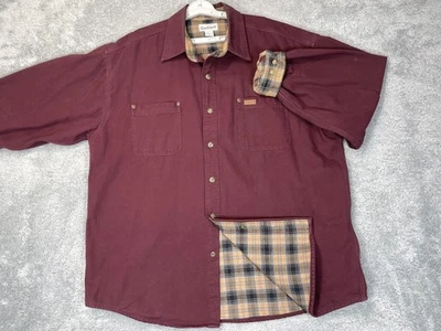 Jaqueta Carhartt Masculina XL Marrom Flanela Forrada Lona Snaps Trabalho Tarefa S96 PRT - Imagem 1 de 4