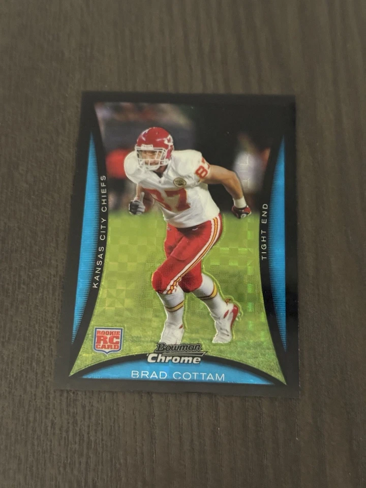 2008 Bowman Chrome X-Fractor /275 #BC9 BRAD COTTAM Football Card ROOKIE RC - Image 1 of 3