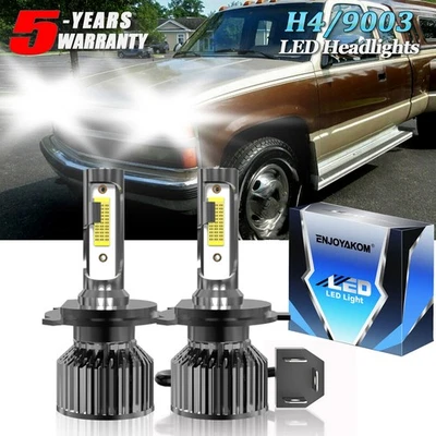 For Chevrolet C3500 1982-1991 LED Headlight Combo High Low Beam Bulbs H4/9003 - Image 1 of 4