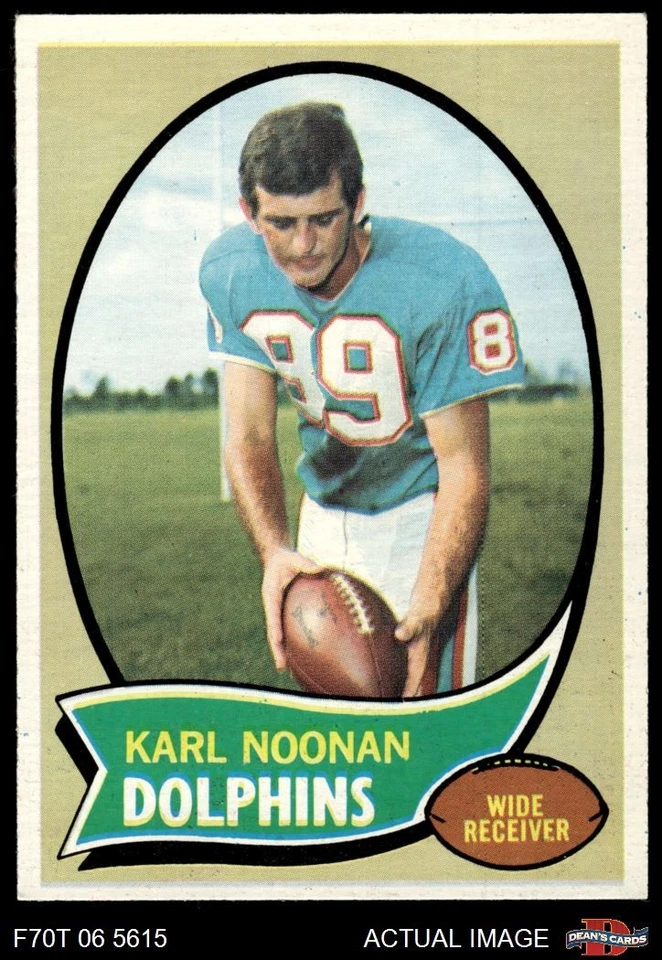 1970 Topps #223 Karl Noonan Dolphins Iowa 7 - NM - Image 1 of 1