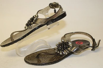 Coach Hilda NEW NWD Women 6 B Embellished Thongs Buckle Jelly Sandal Shoes Q1370 - Image 1 of 4