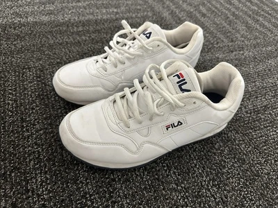 Fila  Men’s Size 10 Retro Styled Sneakers White & Blue - - Image 1 of 4