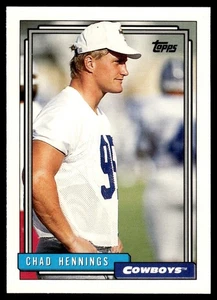 1992 Topps Chad Hennings Rookie Dallas Cowboys #714 - Picture 1 of 2