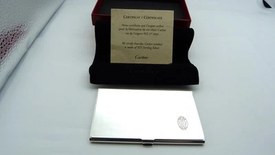 CARTIER VINTAGE - EN CAJA - PLATA DE LEY MACIZA CON SELLO - TARJETERO - 65,1 GR Foto 1 de 4