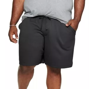 Mens Black Shorts Sz L Tall 10" Inseam Fathers Day Supersoft Big Tall Sonoma New - Picture 1 of 1