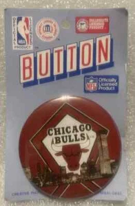 NEW Vintage Chicago Bulls Basketball Button Pinback NBA - Picture 1 of 6