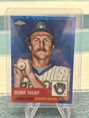 2022 Topps Chrome Platinum Anniversary Robin Yount  Blue Toile Refractor 105/199 - Image 1 of 2