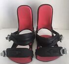 GNU Snowboard Bindings Black Red Pre-owned Good Condition