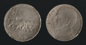 50 CENTESIMI 1920 LEONI RIGATO - VITTORIO EMANUELE III - Picture 1 of 1