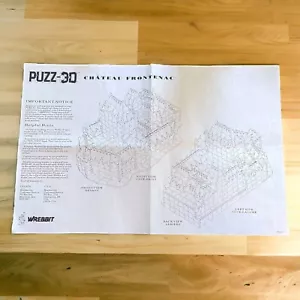 Wrebbit - Puzz 3D - Chateau Frontenac Quebec City - Instruction Manual - Picture 1 of 6
