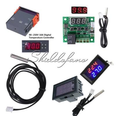 MH1210W W1209WK 90~250V 10A Temperature Controller Sensor Thermostat -50~110℃ - Image 1 of 4