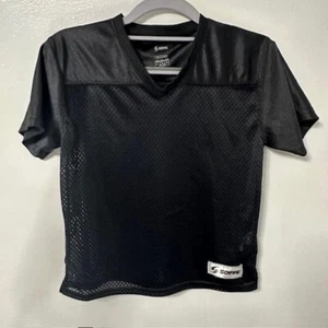 Soffe Teen Girls size Large Black Mesh Football Half Jersey - Picture 1 of 5