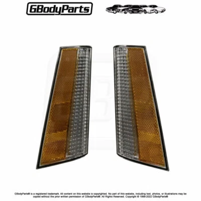 78-79 Malibu El Camino Faro Ámbar Transparente MARCADOR LATERAL Luz Giratoria Lámpara Lente PR Foto 1 de 4