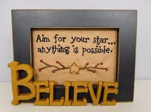 Inspirational saying - "Aim for your star" sign- Blossom Bucket #42749B - Picture 1 of 5