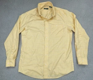 Camisa Orvis Para Hombre Mediana Amarilla Glen Patrón A Cuadros Abotonada Algodón Sin Arrugas - Imagen 1 de 17