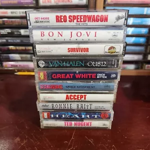 Lot Of 10 Cassette Tapes / Rock - ACCEPT/VANHALEN/SCORPIONS - Picture 1 of 3