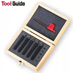 5pc 10mm 3/8" Indexable Tip Carbide Lathe Tool Set Metal Milling Turning CNC - Picture 1 of 6