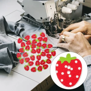 100 Pcs Strawberry Shape Cartoon Buckle Child Decorative Buttons - Picture 1 of 12