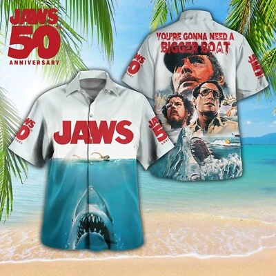 Jaws 3D Hawaiian Shirt - Image 1 of 2