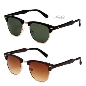 "Lentes polarizadas estilo medio marco gafas de sol vintage retro aspecto clásico ""Damian"" - Imagen 1 de 5