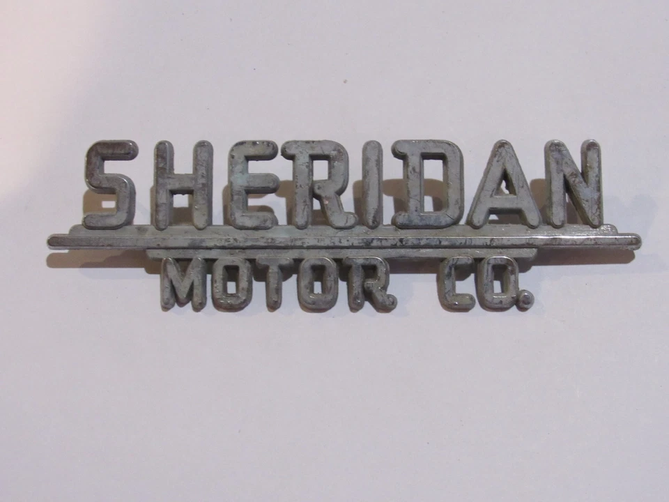 复古 Sheridan 别克 GMC Sheridan 怀俄明州金属经销商徽章徽章标签后备箱 — 第 1/2 张图片