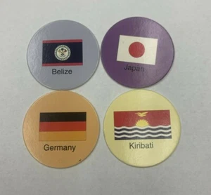  Lot 4 Flags Germany Belize japan Kirbati Milkcap POG Hawaii 1993 - Picture 1 of 7