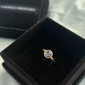 Marco Bicego Ring US6 Jaipur Color 18K Yellow Gold & Amethyst Stackable - Picture 1 of 2