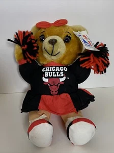 Peluche cheerleader NBA Chicago Bulls Play by Play 8" orsacchiotto 1994 con etichetta - Foto 1 di 7