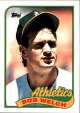 1989 Topps TIFFANY #605 Bob Welch OAKLAND ATHLETICS A's