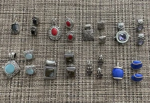 Schmuck Konvolut 8 Sets Ohrringe mit passenden Anhängern mit Halsband Halskette Kostüm - Bild 1 von 21