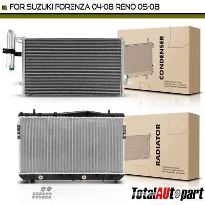 Kit de refrigeración de radiador y condensador de CA para Suzuki Forenza 2004-2008 Reno L4 2,0 L Foto 1 de 4
