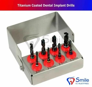 Zahnimplantat schwarz titanbeschichtet Bohrer Kit externe Bewässerung Neu FDA - Bild 1 von 4