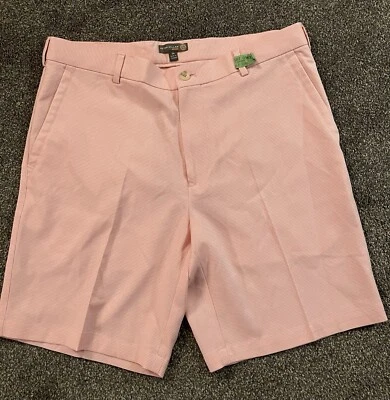 Peter Millar Men’s Pink White Chino Shorts 34 X 8 Outdoors Golf Beach Casual - Image 1 of 4