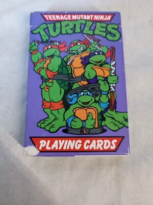 Teenage Mutant Ninja Turtles Playing Cards Game 1 Joker Open Box 1990  - Image 1 of 4