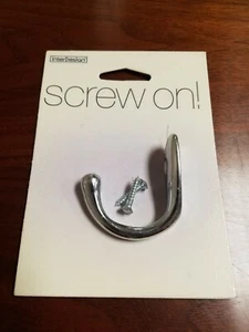 Large Robe/Coat/Hat Door/Wall Single Hook - Chrome - Picture 1 of 3