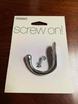 Large Robe/Coat/Hat Door/Wall Single Hook - Chrome - Image 1 of 3