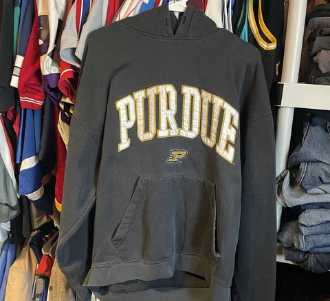 J America PURDUE BOILERMAKERS Hoodie Sweatshirt XL Basketball faded embroidered Cover