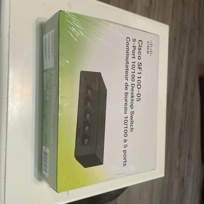 NEW SEALED Cisco SF110D-05 5 Port Desktop Switch - Image 1 of 3